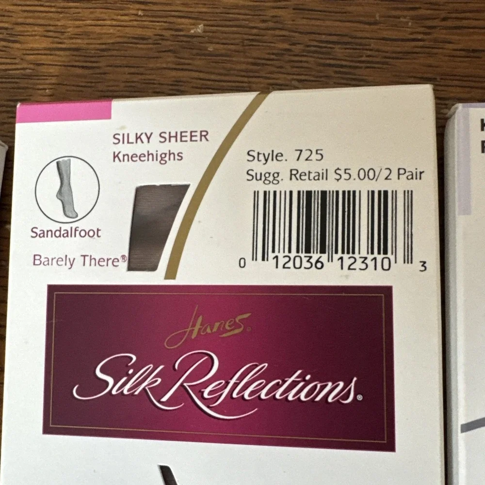 Hanes Silk Reflections Knee Highs Lot of 3 Packs Silky Sheer